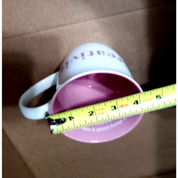 ECO ONE cup, with Creativity printed on one side. White and pink. - Picture 6 of 6